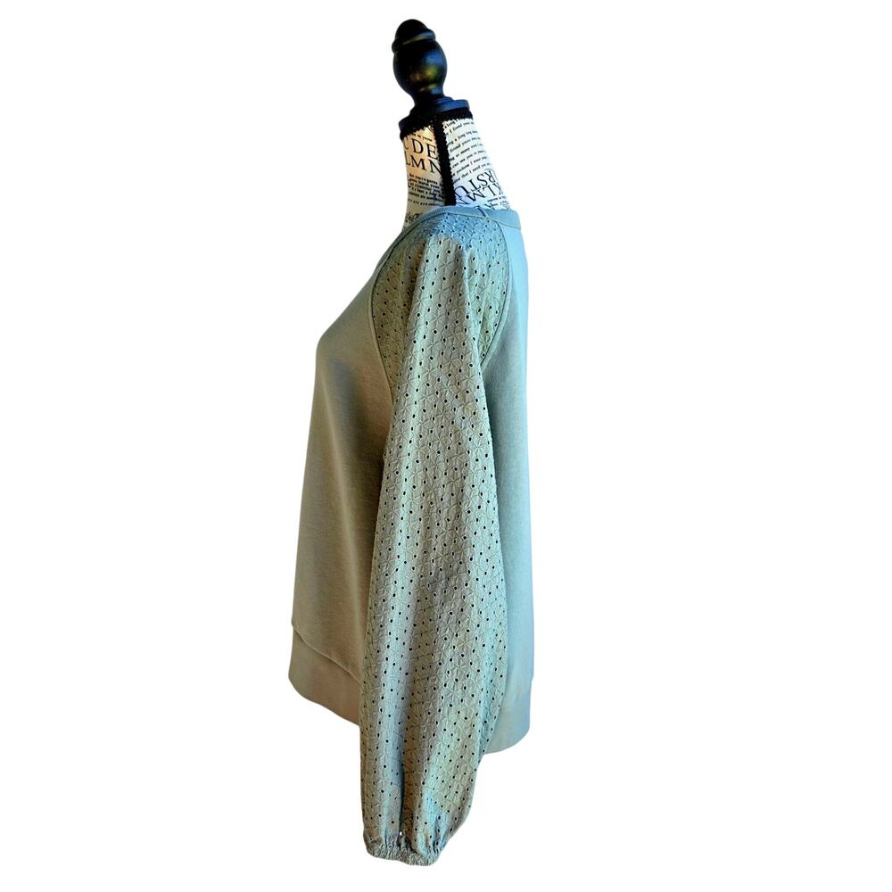 Gap Large Sage Green Sweatshirt Eyelet Details Great Condition